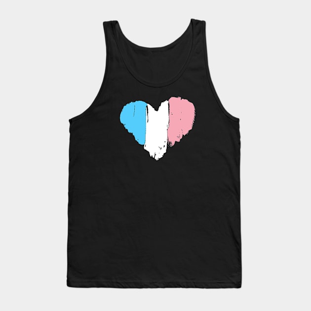 Trans Pride Heart Tank Top by Pridish